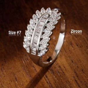 Zircon Leaf Ring